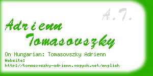 adrienn tomasovszky business card